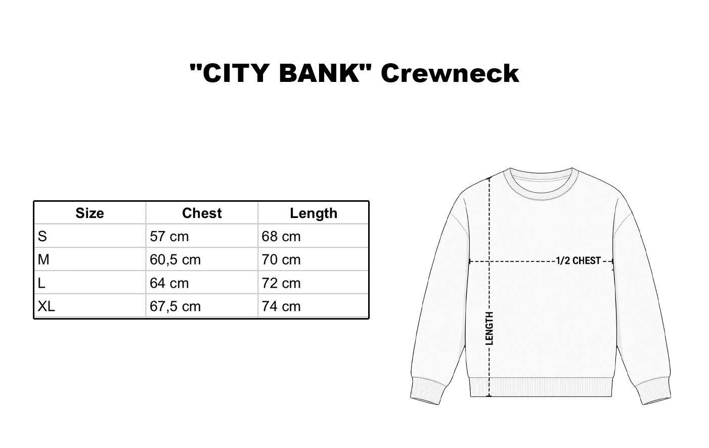 "CITY BANK" Crewneck