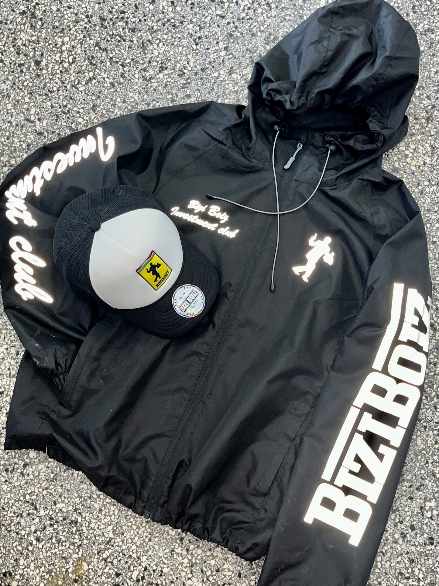 "FAST MONEY" Wind&Waterproof Reflective Jacket (black)