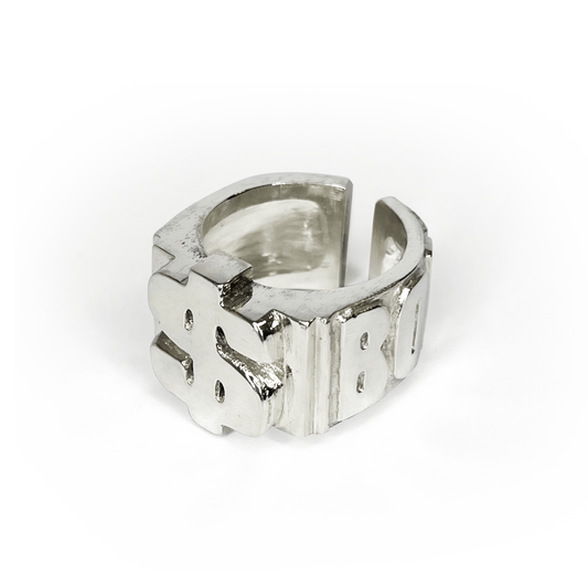 "MONEY" SILVER RING (LAST PIECE EVER)