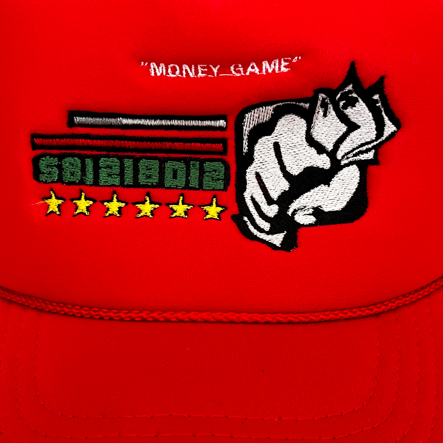 "MONEY GAME" TRUCKER CAP (red)