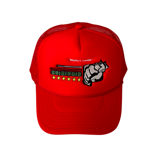 "MONEY GAME" TRUCKER CAP (red)