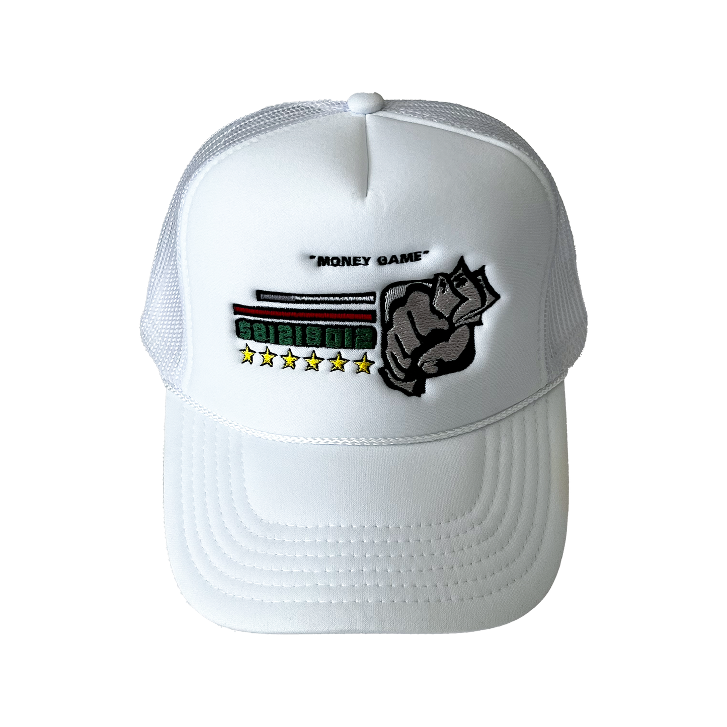 "MONEY GAME" TRUCKER CAP (white)