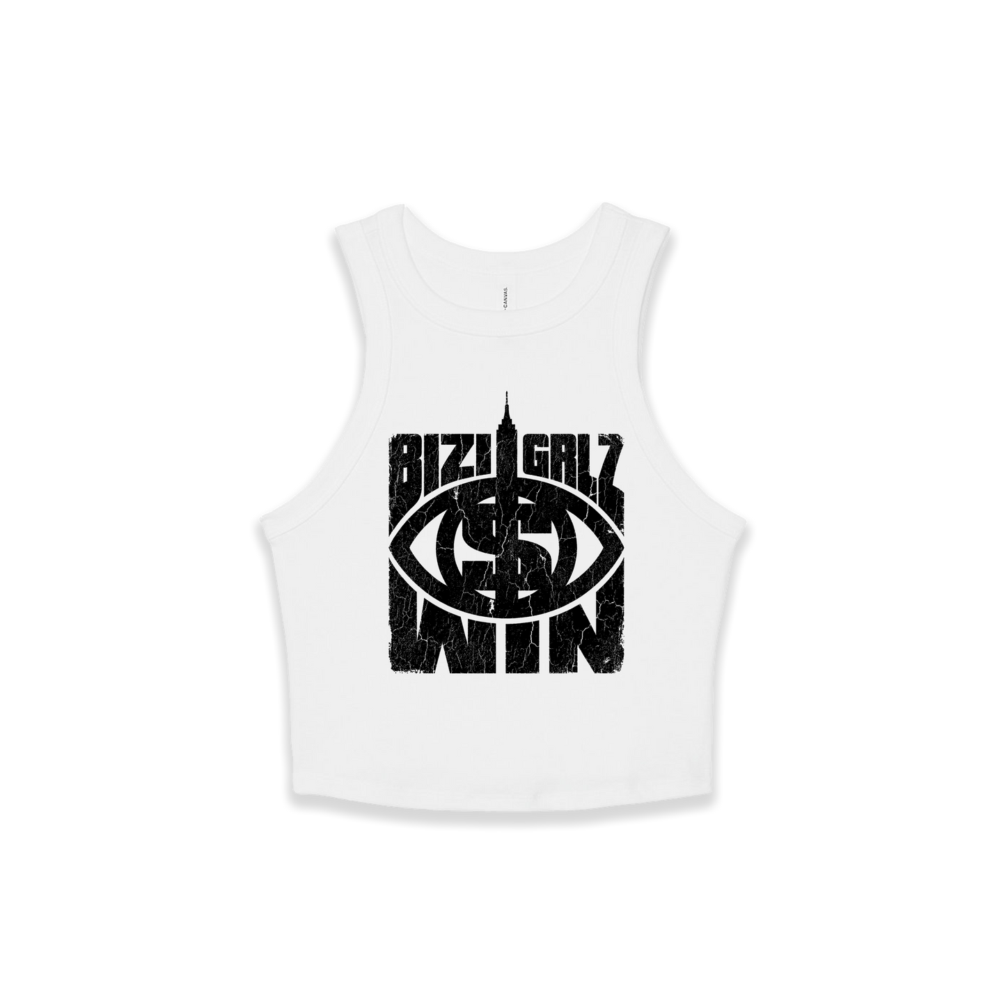 OG "BIZI GRLZ" Cropped Racer Tanktop