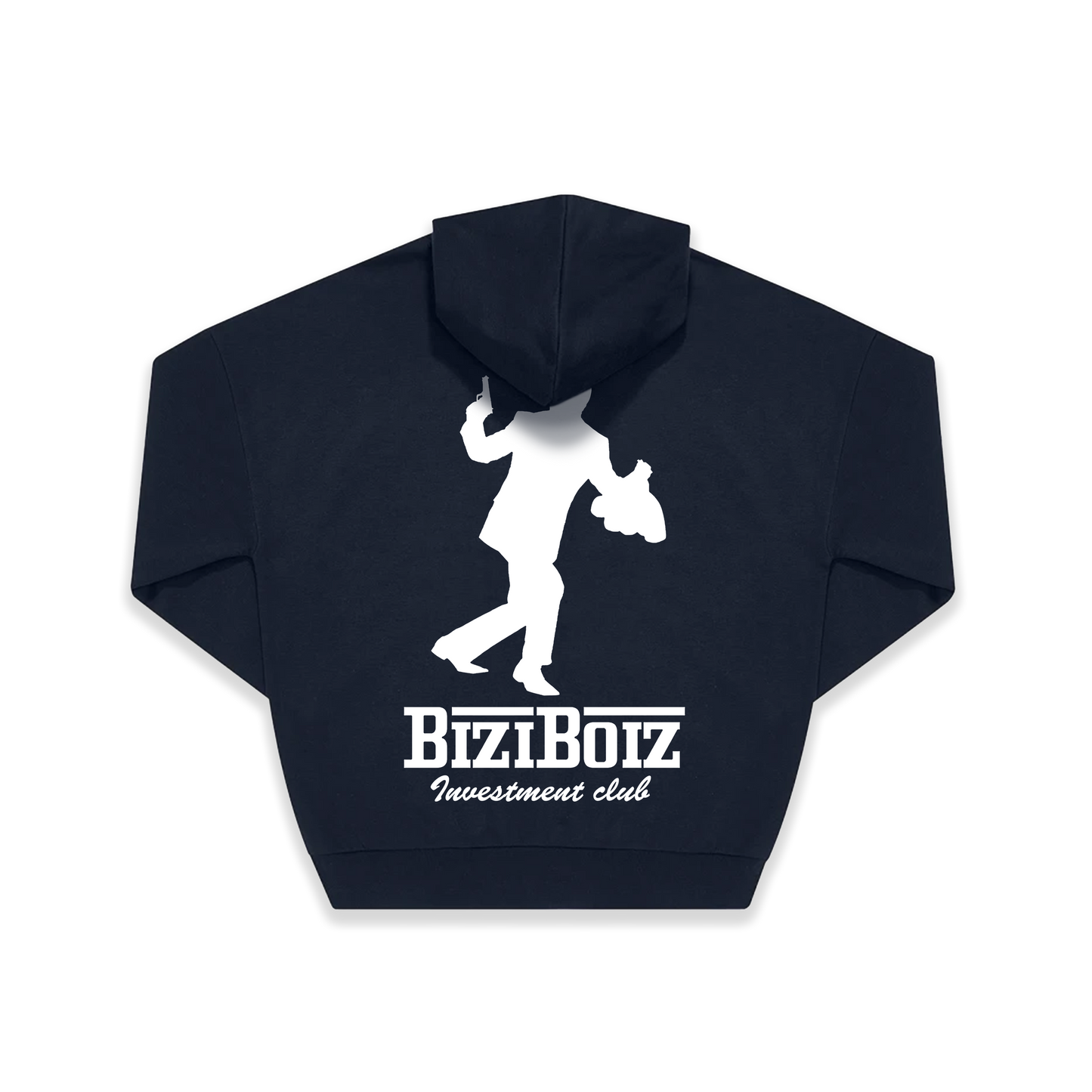 "FAST MONEY" Zip Hoodie (navy blue)