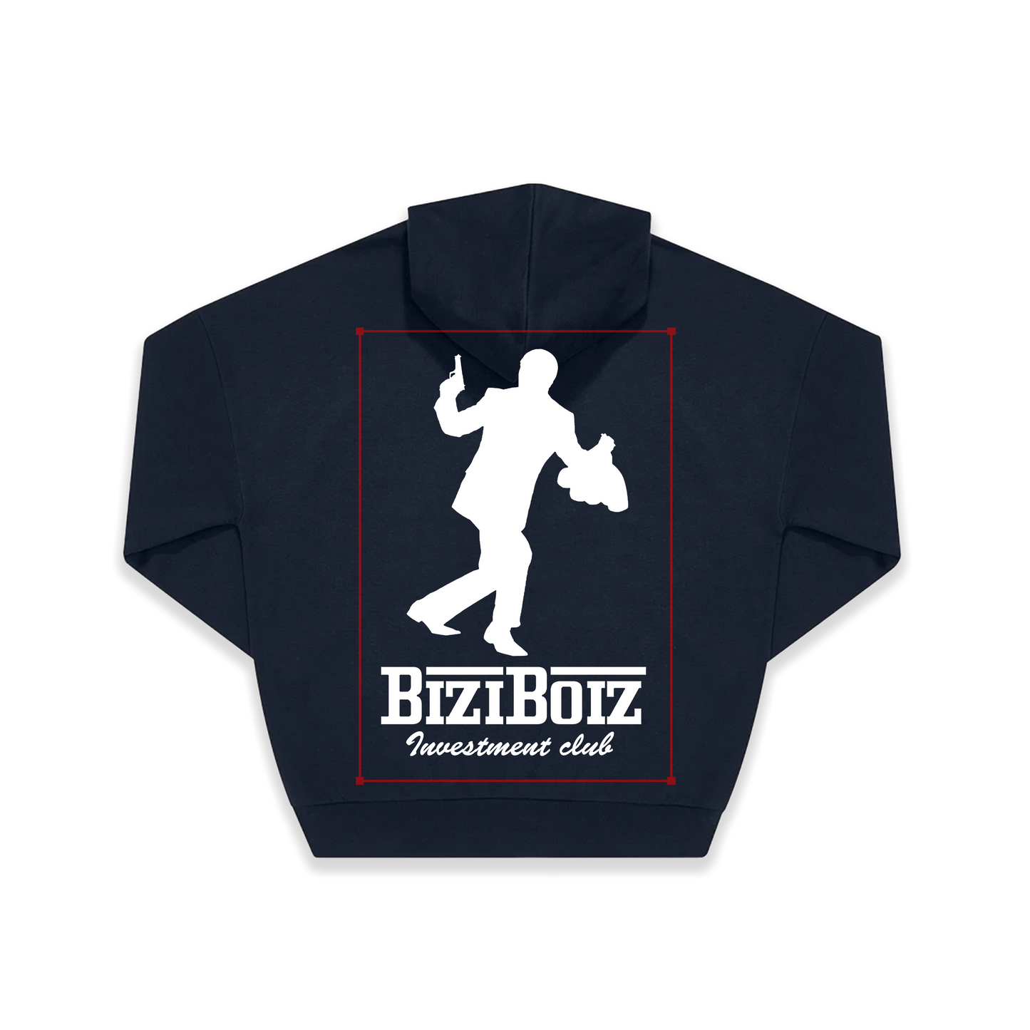 "FAST MONEY" Zip Hoodie (navy blue)