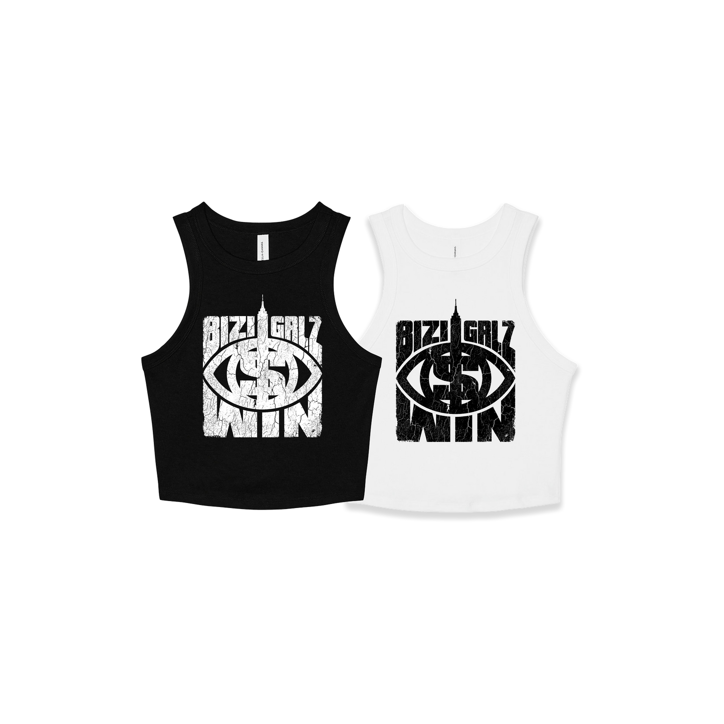 OG "BIZI GRLZ" Cropped Racer Tanktop