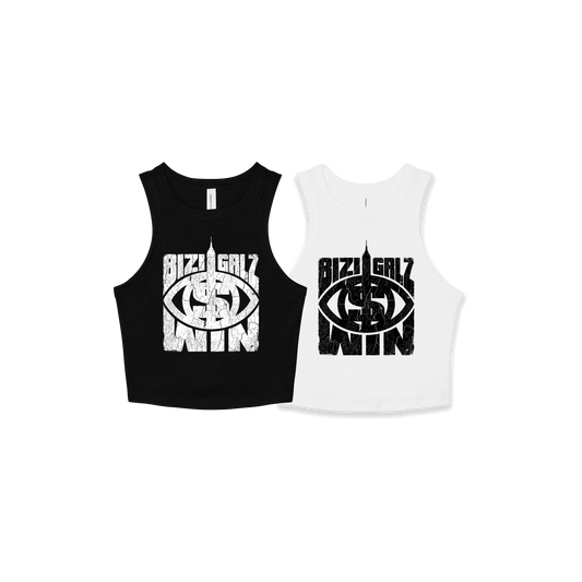 OG "BIZI GRLZ" Cropped Racer Tanktop
