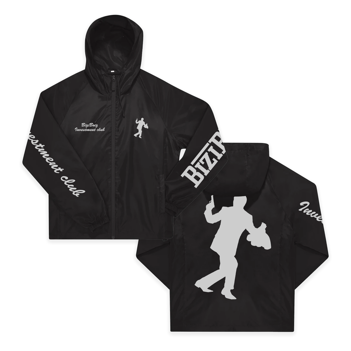 "FAST MONEY" Wind&Waterproof Reflective Jacket (black)