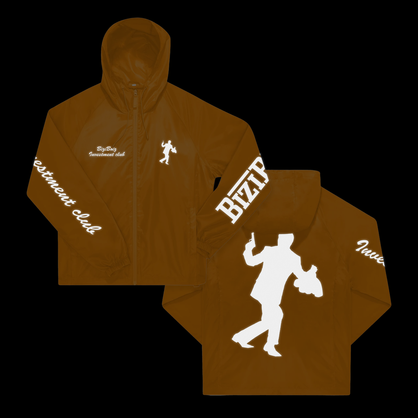 "FAST MONEY" Wind&Waterproof Reflective Jacket (orange)